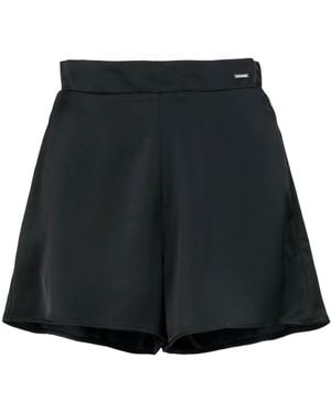 Vazaf Satin Shorts - Black