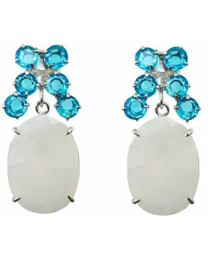 Bounkit Seattle Earrings Clip On - Blue