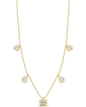 SHYMI Mix Shape On A Beaded Ball Chain Necklace - Metallic