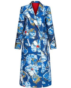 Elsava Of Silence Longline Blazer - Blue