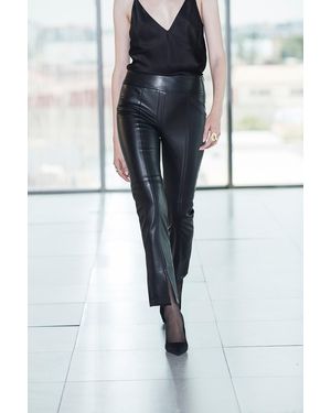 The Extreme Collection Berenice Jet Faux Leather Pants - Black