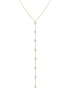 Decolet the label Celeste Lariat Drop Necklace - Metallic