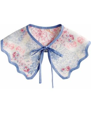 My Little Nature Detachable Collar With Tie Front – Lightweight Elegant Statement Collar - Blue