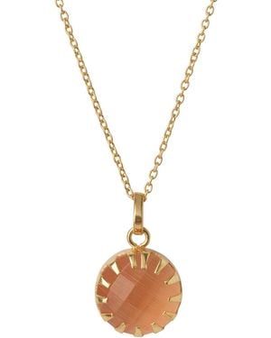 YAA YAA LONDON Neutrals New Life Apricot Blush Vermeil Necklace - Metallic