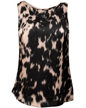 Oh!Zuza Neutrals Echo Viscose Satin Top – Print - Green