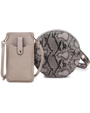 Mkf Collection - J'omor Neutrals Hailey Phone Crossbody Bag - Natural