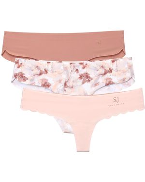 Smart and Joy Rose Luna Charm Soft Seamless Invisible Panty Trio Perfect Finish - Pink