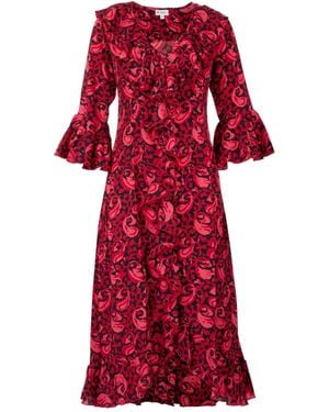 At Last Felicity Midi Dress - Red