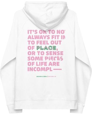 Anchor and Crew Five It's Ok Editions Organic Cotton Hoodie - White
