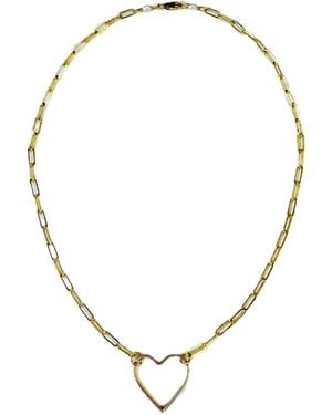 Lexi Jewelry Heart & Link Chain Necklace - Metallic