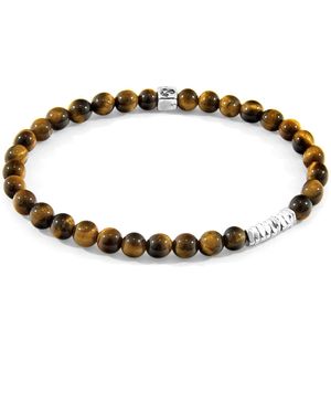 Anchor and Crew Tigers Eye Atrato & Stone Bracelet - Brown