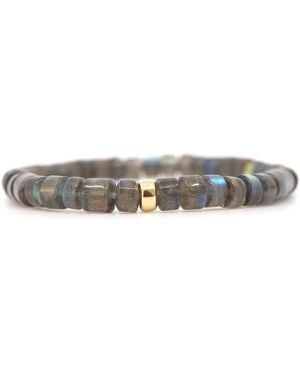 Shar Oke Labradorite & 14K Solid Bracelet - Multicolour