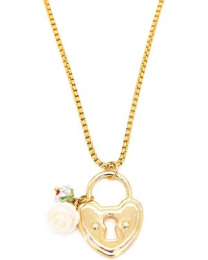 ADIBA The Lock Handmade Necklace - Metallic