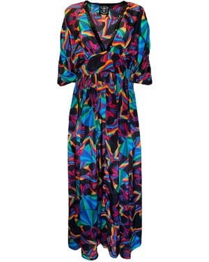 Any Old Iron Skull Kaftan Dress - Blue