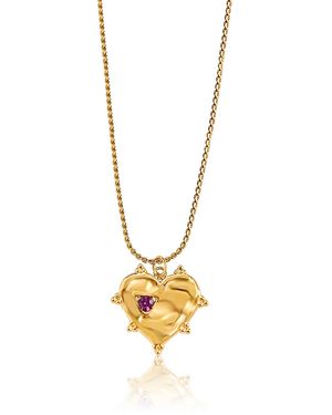 Mg Jewelry Reine Heart Waterproof Necklace - Metallic
