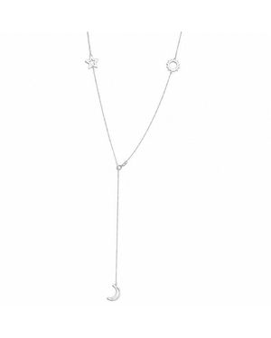 Silver Moon Celestia Sterling Necklace - White