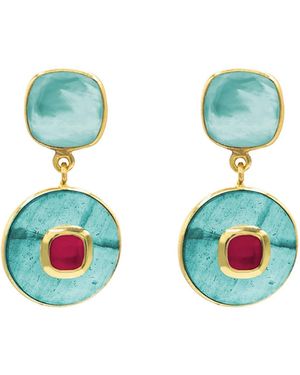 Marcia Moran Inelda Earrings And Fucsia - Blue