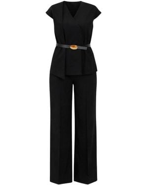 Nuvv Collection Elegant Blouse & Palazzo Trouser Set – Modern Tailored Look - Black