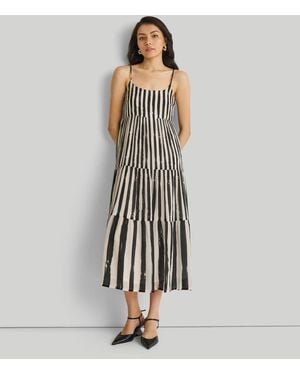 REISTOR Strappy Tiered Maxi Dress - Black