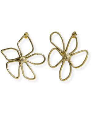 Martina Rozenberg Smira Jewelry Petal Whispers Earrings - Metallic