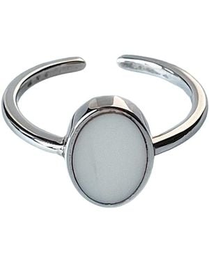 Fi Collection Sterling Agate Ring - Metallic
