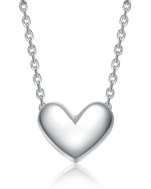 Genevive Jewelry Rachel Glauber Teens Plated Minimalist Heart Pendant Necklace - Metallic
