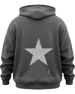 Aura & Co Stockholm Glitter Star Hoodie - Gray
