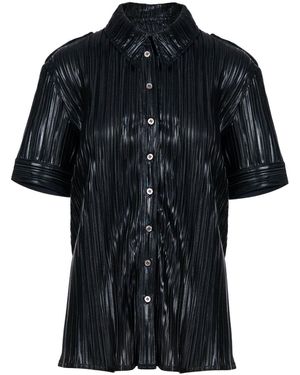 Vazaf Pleated Shirt - Black