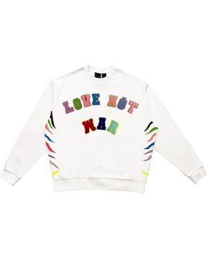 Quillattire Love Not War Sweatshirt - White