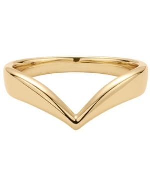 Vanhi Veda Plain Chevron Ring - Metallic