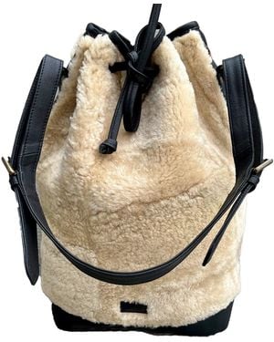 tirillm Neutrals Luna Bucket Bag - Metallic