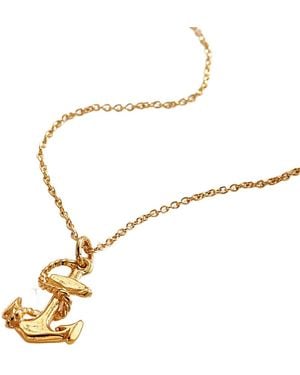 Posh Totty Designs Rope & Anchor Necklace - Metallic