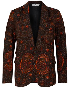 Ohema Ohene African Print Blazer - Brown