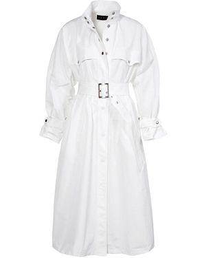 AGGI by HALEWSKI Vanda White Milk Trench Coat