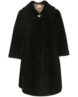 Santinni Vivien Wool Swing Coat - Black