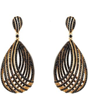 LÁTELITA London Vortex Teardrop Clip On Earrings Cz - Metallic
