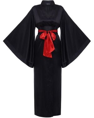 KÂfemme Classic Maxi Kimono Robe - Black