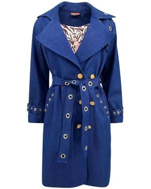 Maui X Lolita Bellina Denim Trench Coat - Blue