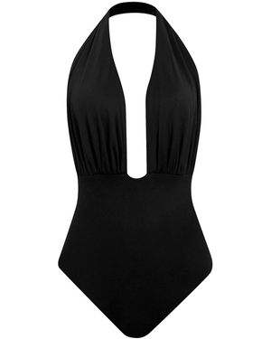NUAJE NUAJE Rosalie Ruched One-Piece Swimsuit - Black