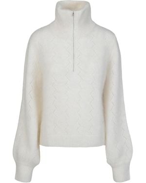 tirillm Mille Fluffy Mohair Pullover - White