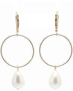 SALOME Signature Pearl Earrings - Metallic
