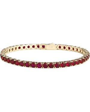 Juvetti Ciclo Tennis Bracelet Set With Ruby - Pink