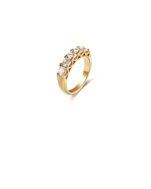 Retro Chic Aurelia Tennis Ring - Metallic