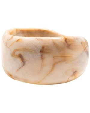 Miss Cecilia Neutrals Molten Marble Bangle - Natural