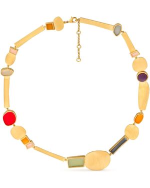 Joidart Golden Necklace Collage Multicoloured - Metallic