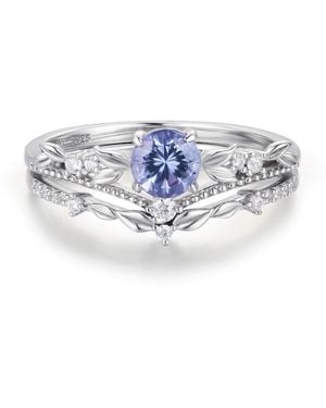 Azura Jewelry New York Reverie Tanzanite Ring Set Vermeil - Blue