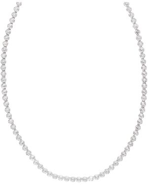 Urbane Jewelry Studio Circle Tennis Necklace - Metallic