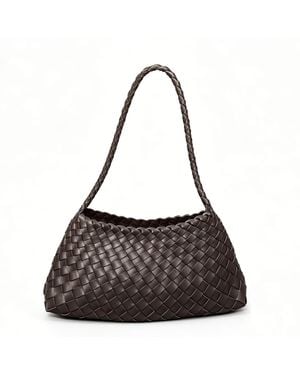 Rimini Woven Vegan Leather Sling Bag 'Leontina' - Green