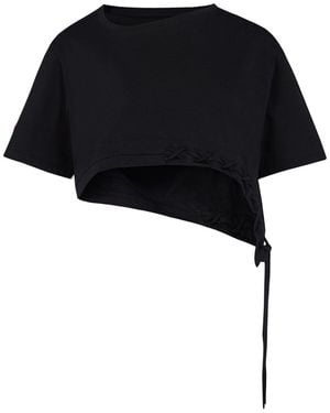 Pcfg Free Heaven Crop String Tshirt - Black