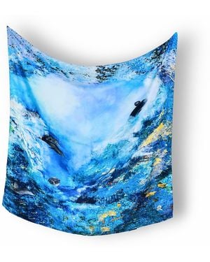 Josie's Editions Dolphins Signature Square - Blue